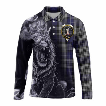 Napier Tartan Long Sleeve Polo Shirt Roaring Lion Heritage