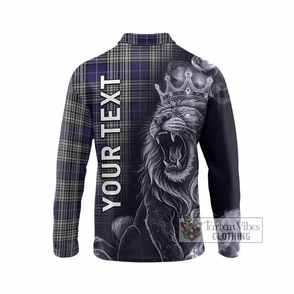Napier Tartan Long Sleeve Polo Shirt Roaring Lion Heritage