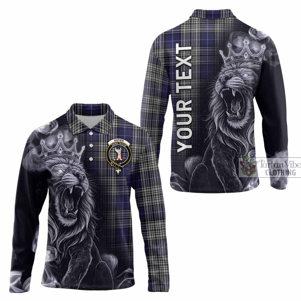Napier Tartan Long Sleeve Polo Shirt Roaring Lion Heritage