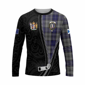 Napier Tartan Long Sleeve T-Shirt New Zealand Pattern Unique Zipper Stylized