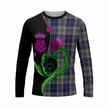 Napier Tartan Long Sleeve T-Shirt Traditional Scottish Thistle