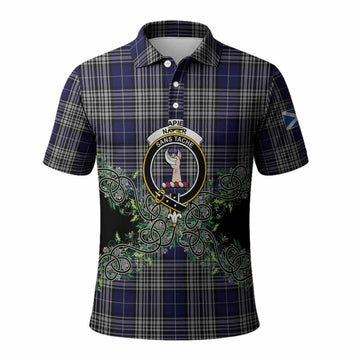 Napier Tartan Polo Shirt Thistle Scottish Spirit