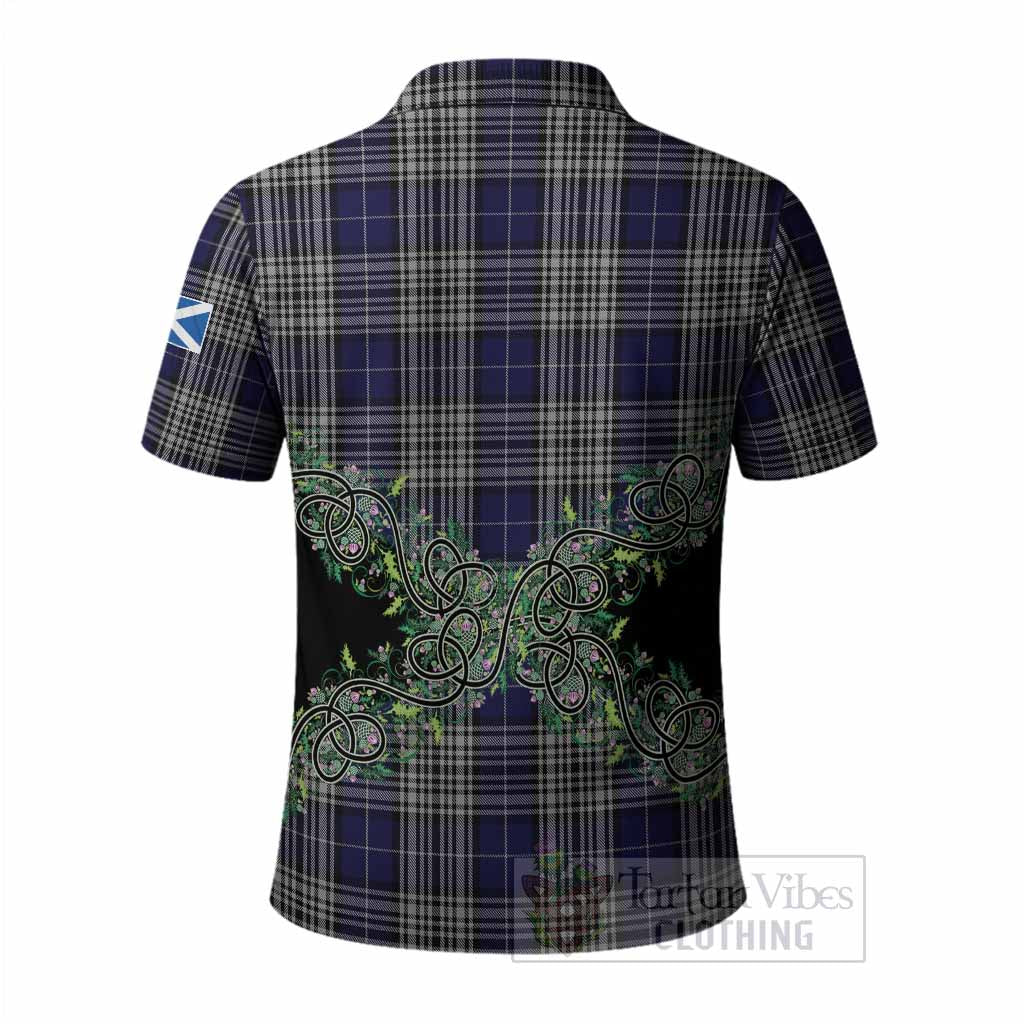 Napier Tartan Polo Shirt Thistle Scottish Spirit