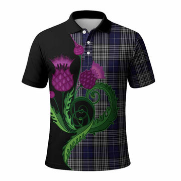 Napier Tartan Polo Shirt Traditional Scottish Thistle