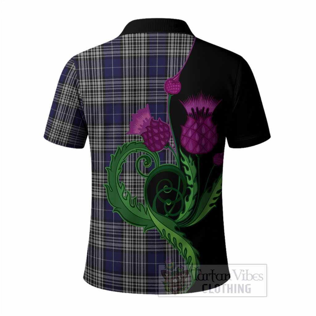 Napier Tartan Polo Shirt Traditional Scottish Thistle