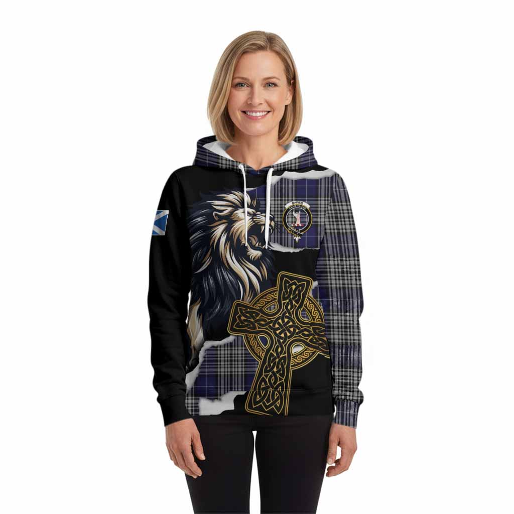 Napier Tartan Scottish Hoodie Lion Celtic Heritage
