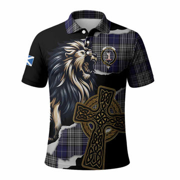 Napier Tartan Scottish Polo Shirt Lion Celtic Heritage