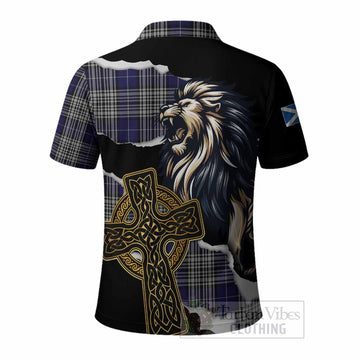 Napier Tartan Scottish Polo Shirt Lion Celtic Heritage