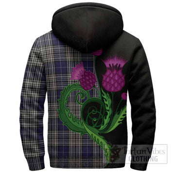 Napier Tartan Sherpa Hoodie Traditional Scottish Thistle