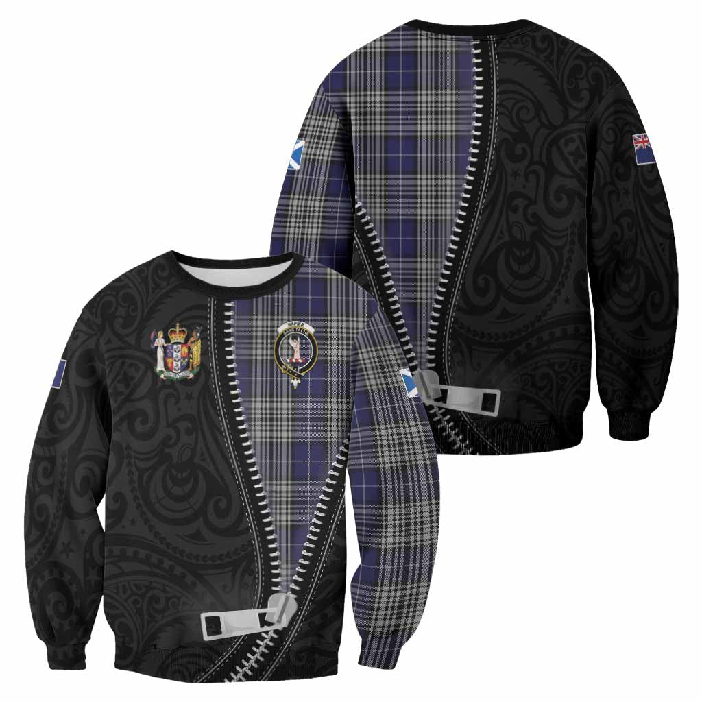 Napier Tartan Sweatshirt New Zealand Pattern Unique Zipper Stylized