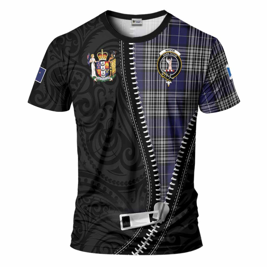 Napier Tartan T-Shirt New Zealand Pattern Unique Zipper Stylized