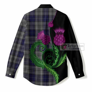 Napier Tartan Women Casual Shirt Traditional Scottish Thistle