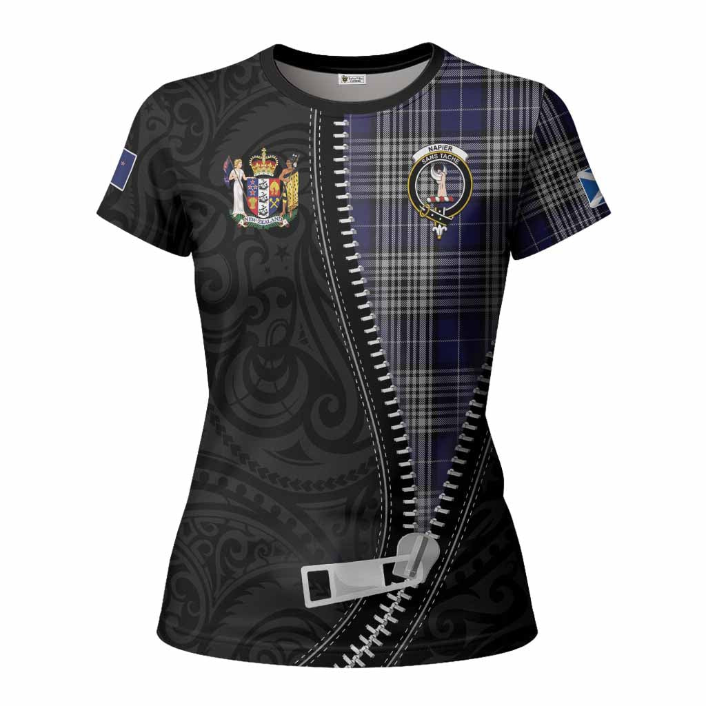 Napier Tartan Women T shirt New Zealand Pattern Unique Zipper Stylized