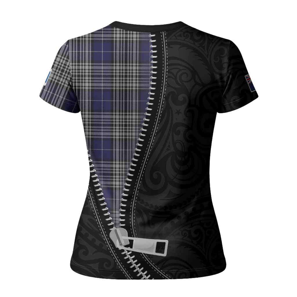 Napier Tartan Women T shirt New Zealand Pattern Unique Zipper Stylized