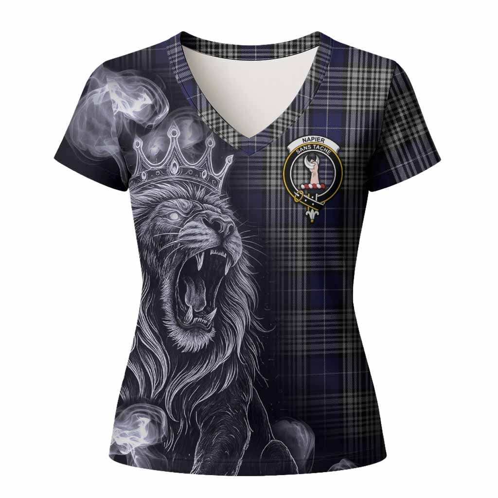 Napier Tartan Women T shirt Roaring Lion Heritage