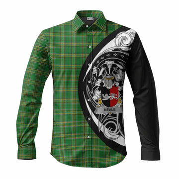Neale Irish Clan Long Sleeve Button Shirt Celtic Circle Style Men's Shirt S - Tartan Vibes Clothing