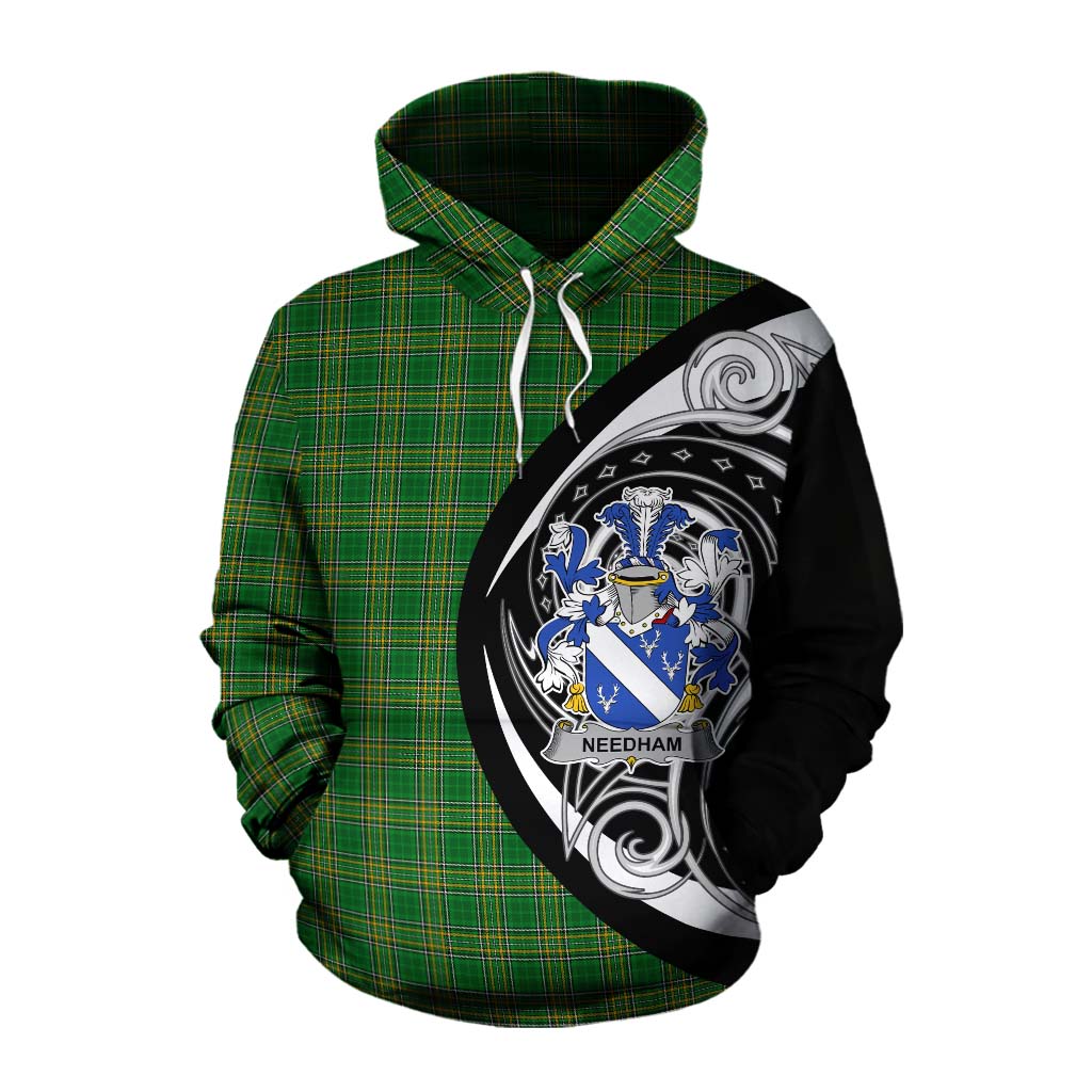 Needham Irish Clan Cotton Hoodie Celtic Circle Style Pullover Hoodie XS - Tartan Vibes Clothing