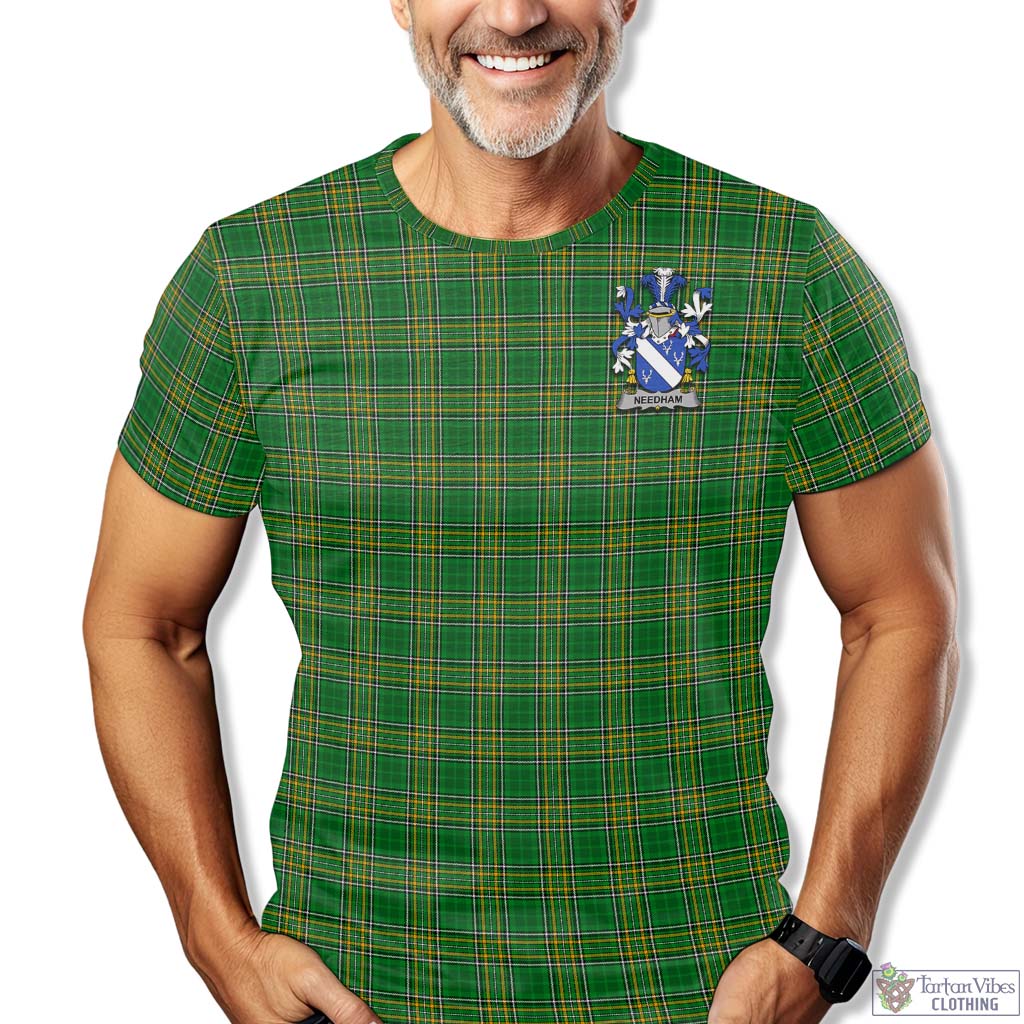 Needham Irish Clan Tartan T-Shirt with Family Seal - Tartan Vibes Clothing