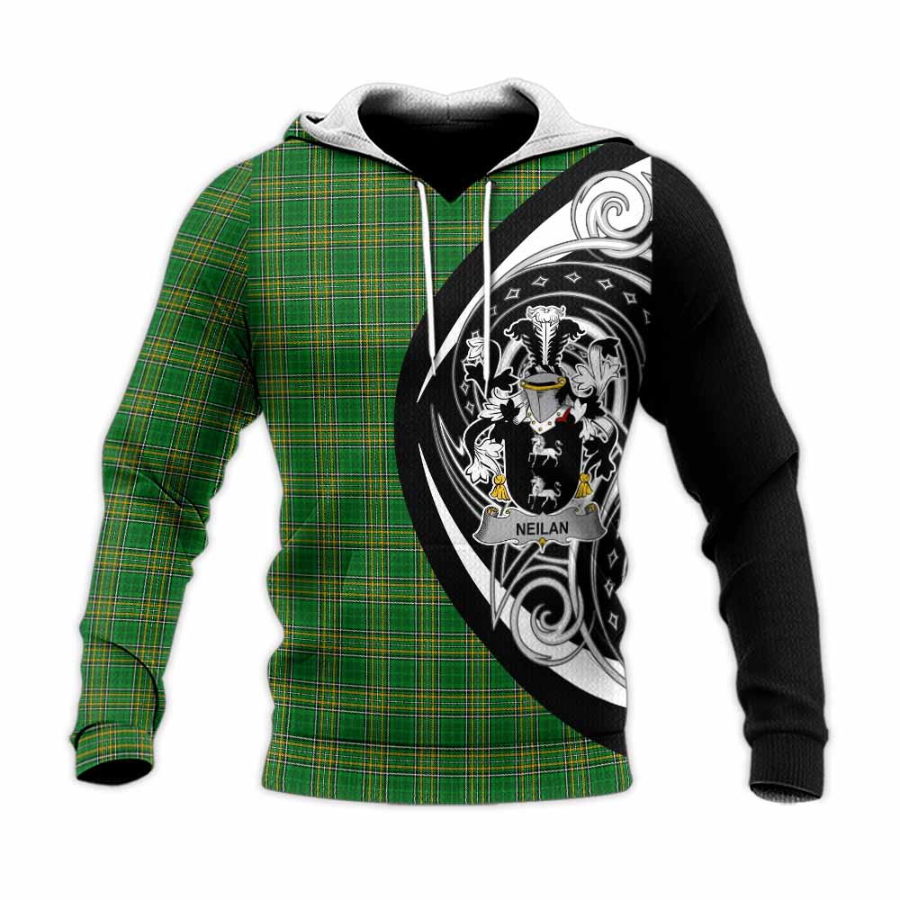 Neilan Irish Clan Knitted Hoodie Celtic Circle Style Unisex Knitted Pullover Hoodie - Tartan Vibes Clothing