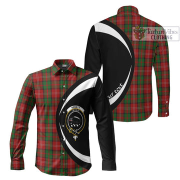 Nesbitt Tartan Long Sleeve Button Up with Family Crest Circle Style