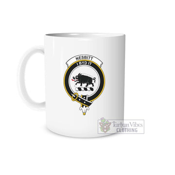 Nesbitt (Nisbet) Family Crest Ceramic Mug One Size 11oz size - 2D-tartanvibesclothing