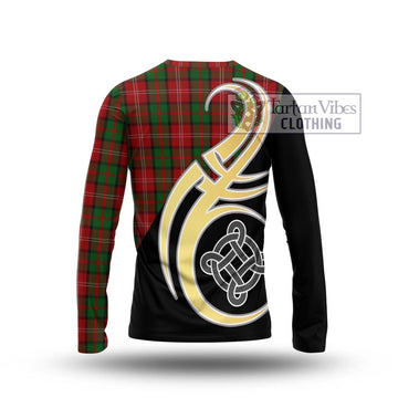 Nesbitt Tartan Long Sleeve T-Shirt with Family Crest and Celtic Symbol Style - Tartan Vibes Clothing