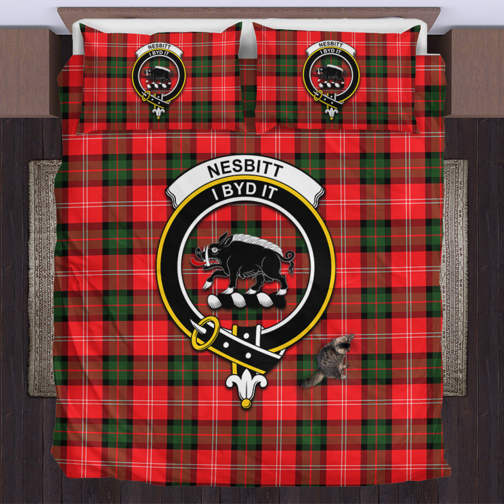 Nesbitt (Nisbet) Tartan Bedding Set with Family Crest US Bedding Set - Tartan Vibes Clothing