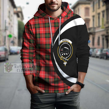 Nesbitt (Nisbet) Tartan Hoodie with Family Crest Circle Style Zip Hoodie - Tartan Vibes Clothing