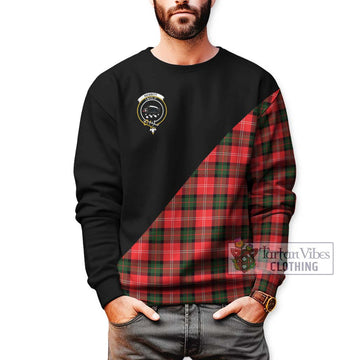 Nesbitt (Nisbet) Tartan Sweatshirt with Family Crest and Military Logo Style