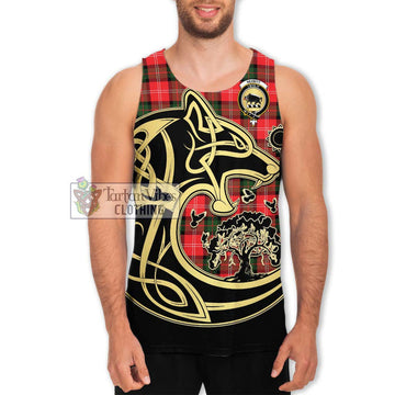 Nesbitt (Nisbet) Tartan Men's Tank Top with Family Crest Celtic Wolf Style Men - Tartan Vibes Clothing