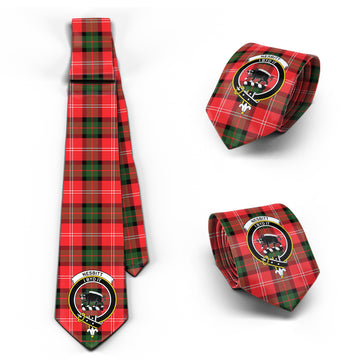 Nesbitt (Nisbet) Tartan Classic Necktie with Family Crest