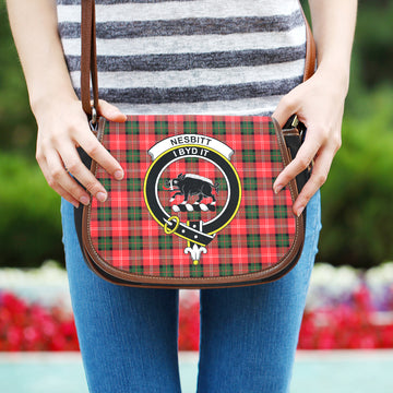 Nesbitt (Nisbet) Tartan Saddle Bag with Family Crest