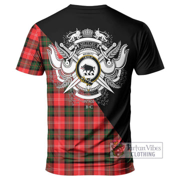 Nesbitt (Nisbet) Tartan T-Shirt with Family Crest and Military Logo Style - Tartan Vibes Clothing