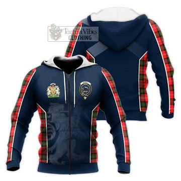 Nesbitt (Nisbet) Tartan Knitted Hoodie with Family Crest and Lion Rampant Vibes Sport Style