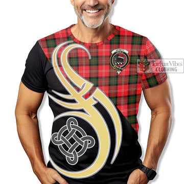 Nesbitt (Nisbet) Tartan T-Shirt with Family Crest and Celtic Symbol Style - Tartan Vibes Clothing