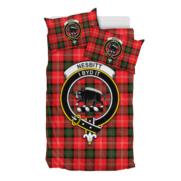 Nesbitt (Nisbet) Tartan Bedding Set with Family Crest