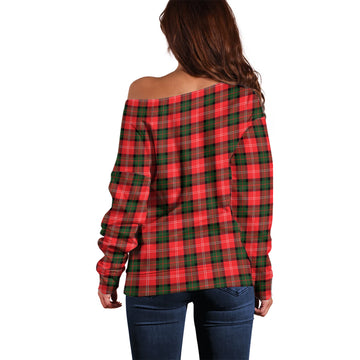 Nesbitt Modern Tartan Off Shoulder Women Sweater - Tartanvibesclothing