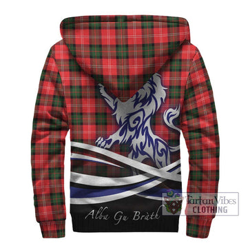 Nesbitt (Nisbet) Tartan Sherpa Hoodie with Alba Gu Brath Regal Lion Emblem