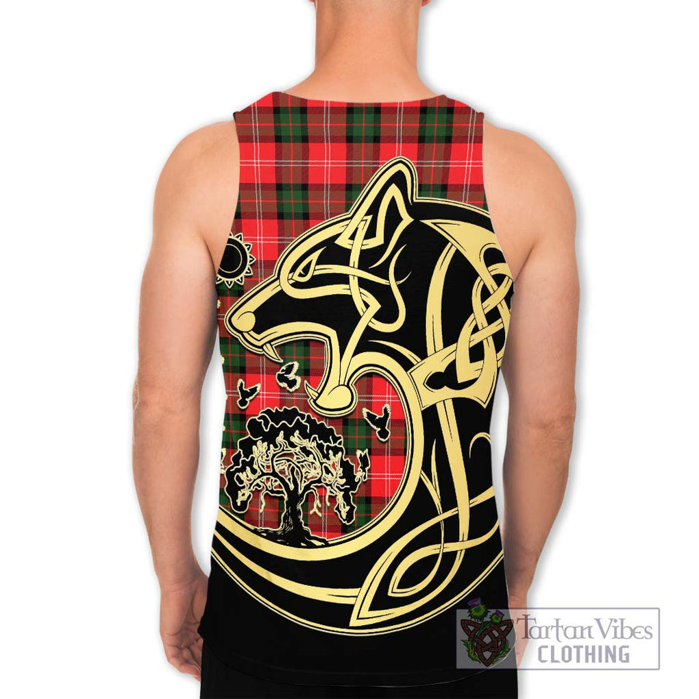 Nesbitt (Nisbet) Tartan Men's Tank Top with Family Crest Celtic Wolf Style - Tartan Vibes Clothing