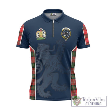 Nesbitt (Nisbet) Tartan Zipper Polo Shirt with Family Crest and Lion Rampant Vibes Sport Style