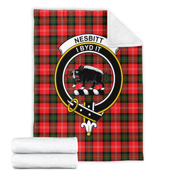 Nesbitt Modern Tartan Blanket with Family Crest