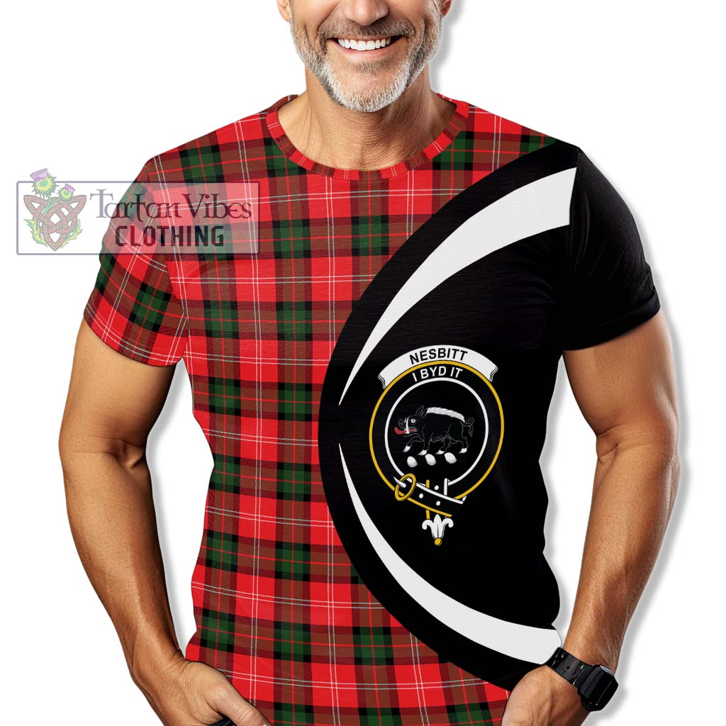 Tartan Vibes Clothing Nesbitt Modern Tartan T-Shirt with Family Crest Circle Style