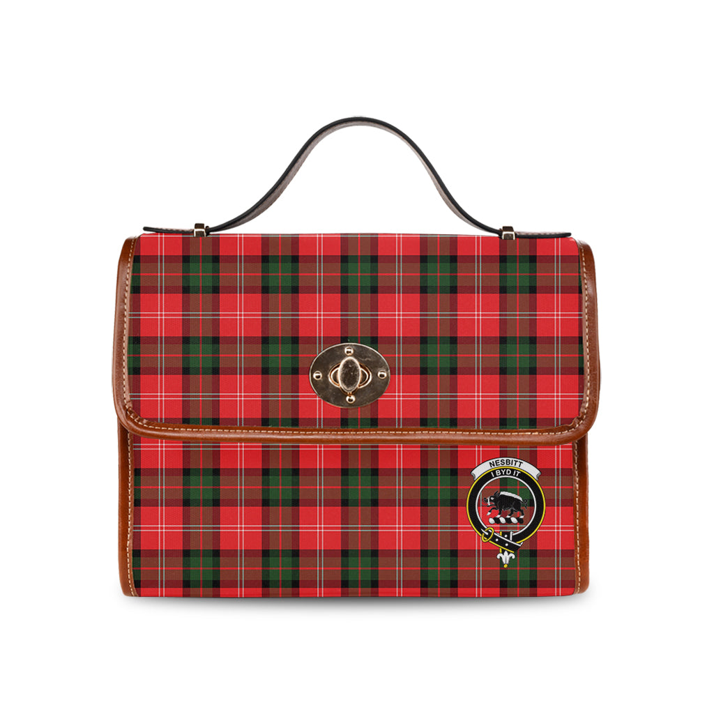 nesbitt-modern-tartan-leather-strap-waterproof-canvas-bag-with-family-crest