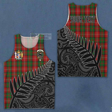 Nesbitt (Nisbet) Crest Tartan Men's Tank Top with New Zealand Silver Fern Half Style