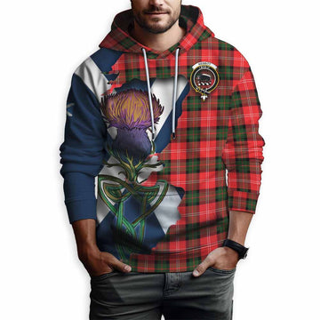 Tartan Vibes Clothing Nesbitt (Nisbet) Tartan Family Crest Hoodie Scottish Thistle Celtic Inspired
