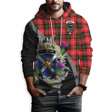 Tartan Vibes Clothing Nesbitt (Nisbet) Tartan Family Crest Hoodie Lion Rampant Royal Thistle Shield Celtic Inspired
