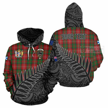 Nesbitt (Nisbet) Crest Tartan Hoodie with New Zealand Silver Fern Half Style