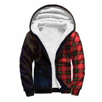 Nesbitt (Nisbet) Tartan Family Crest Sherpa Hoodie Alba Gu Brath Be Brave Lion Ancient Style