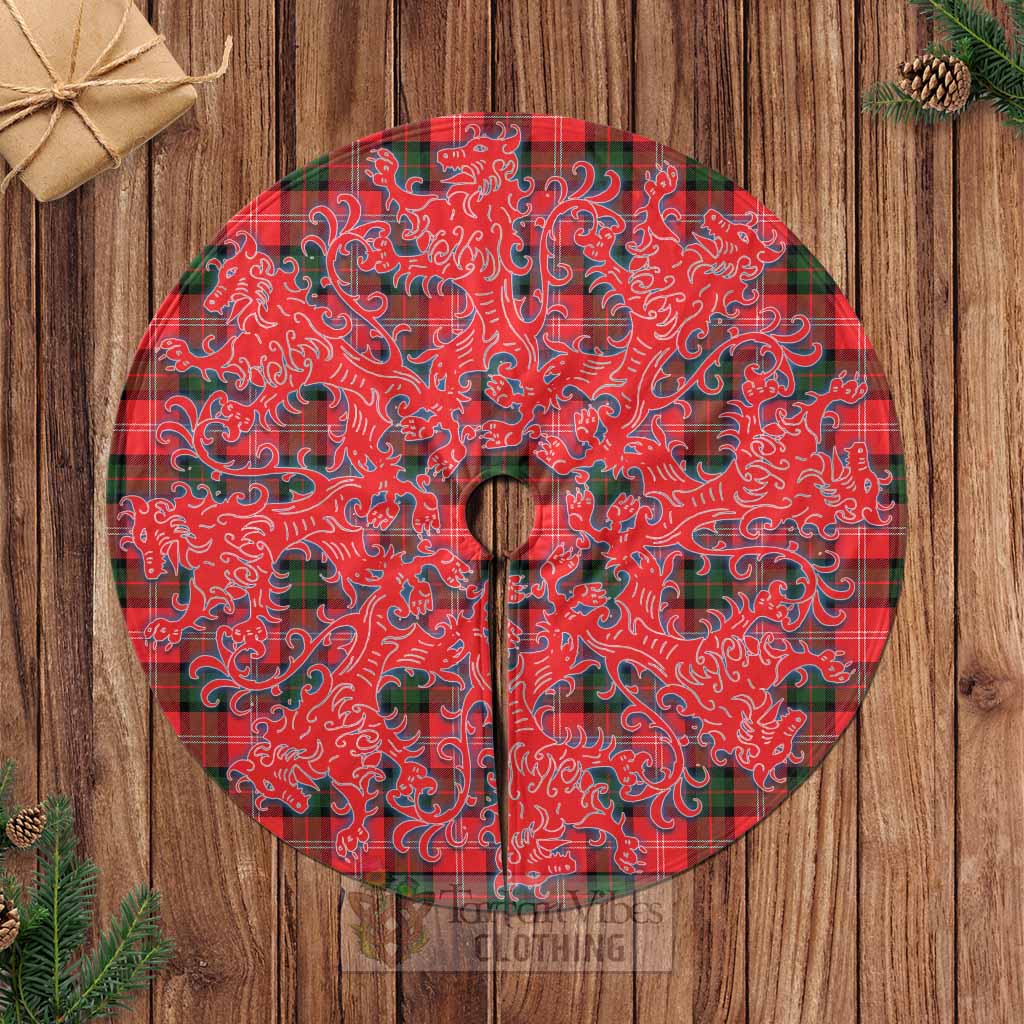 Tartan Vibes Clothing Nesbitt (Nisbet) Tartan Christmas Tree Skirt Lion Rampant Style