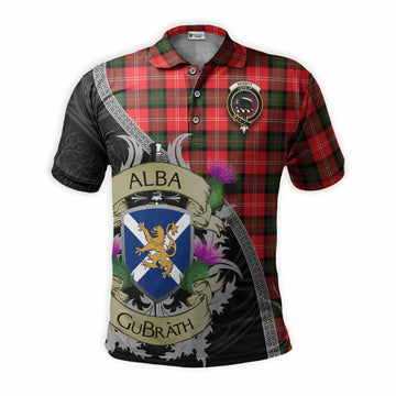 Nesbitt (Nisbet) Tartan Family Crest Polo Shirt Lion Rampant Royal Thistle Shield Celtic Inspired